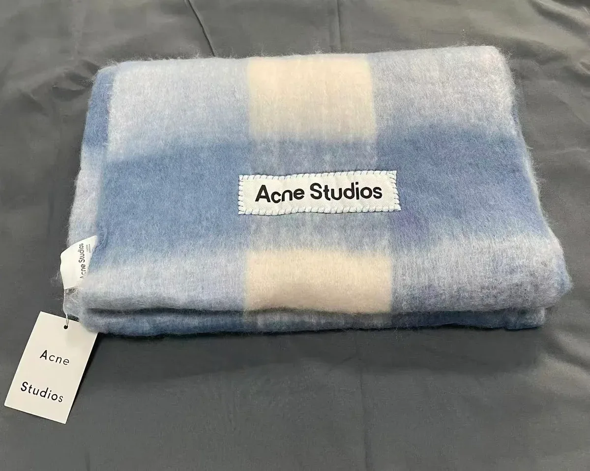 Acne Studios Acne Studios Blue/White Check Scarf Blue