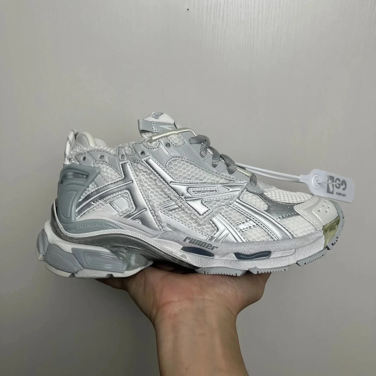 Balenciaga Balenciaga Triple S Silver Chrome Sneakers Silver