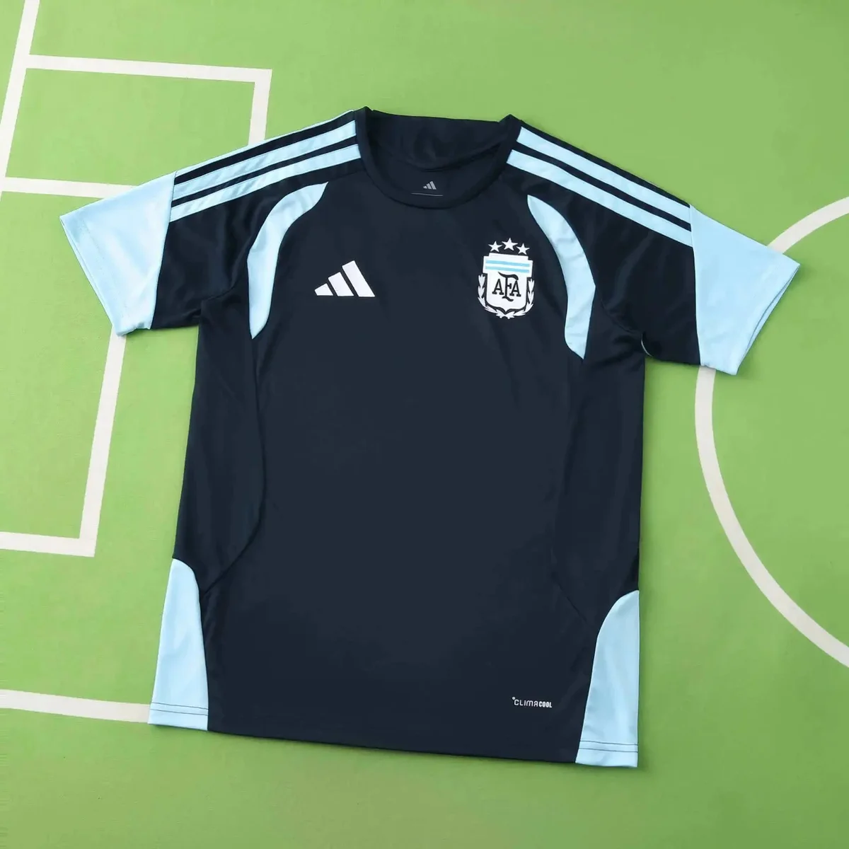 Adidas Adidas Argentina Training Jersey Black/Light Blue T-Shirt Black - 1