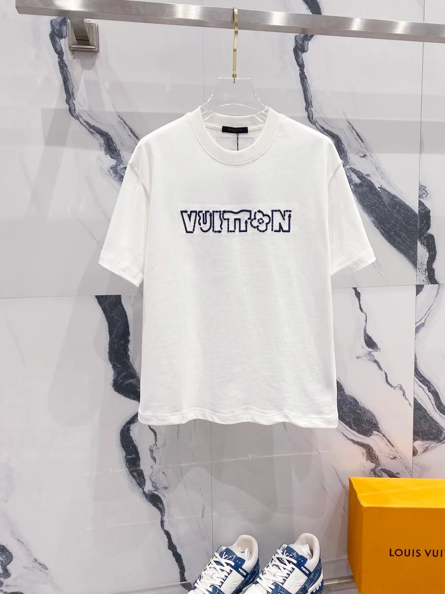 Louis Vuitton Louis Vuitton White/Blue Logo T-Shirt White