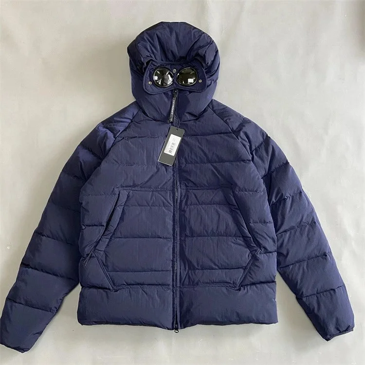 CP Company C.P. Company Goggle Hooded Puffer Jacket Navy Navy - 1