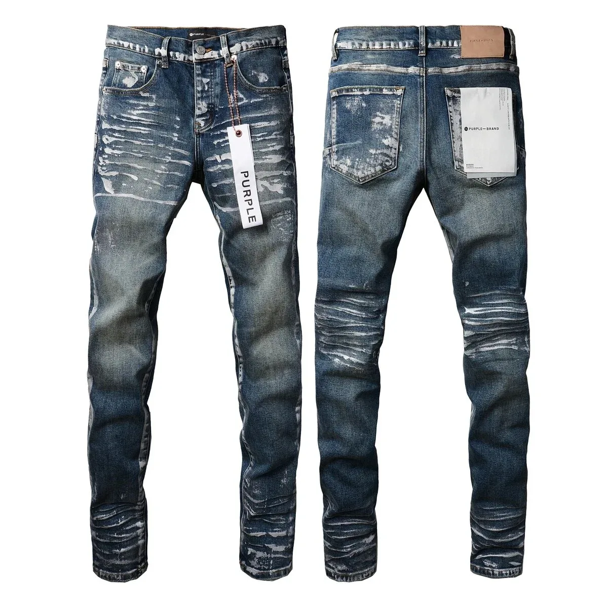 Purple Brand Purple Brand 9040 Distressed Blue Jeans Blue - 1