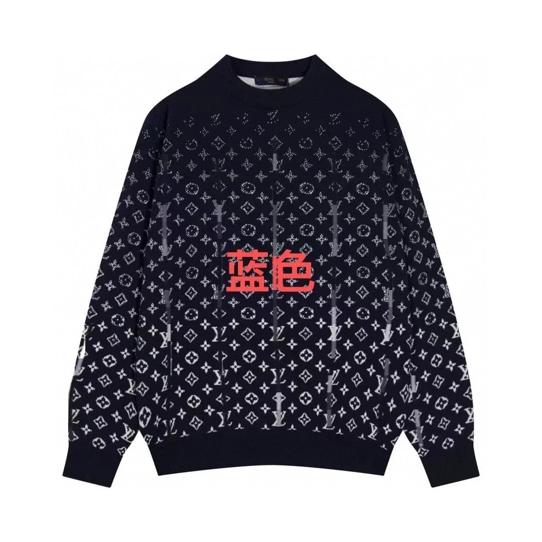 Louis Vuitton Louis Vuitton Monogram Blue Full Monogram Print Sweater Blue