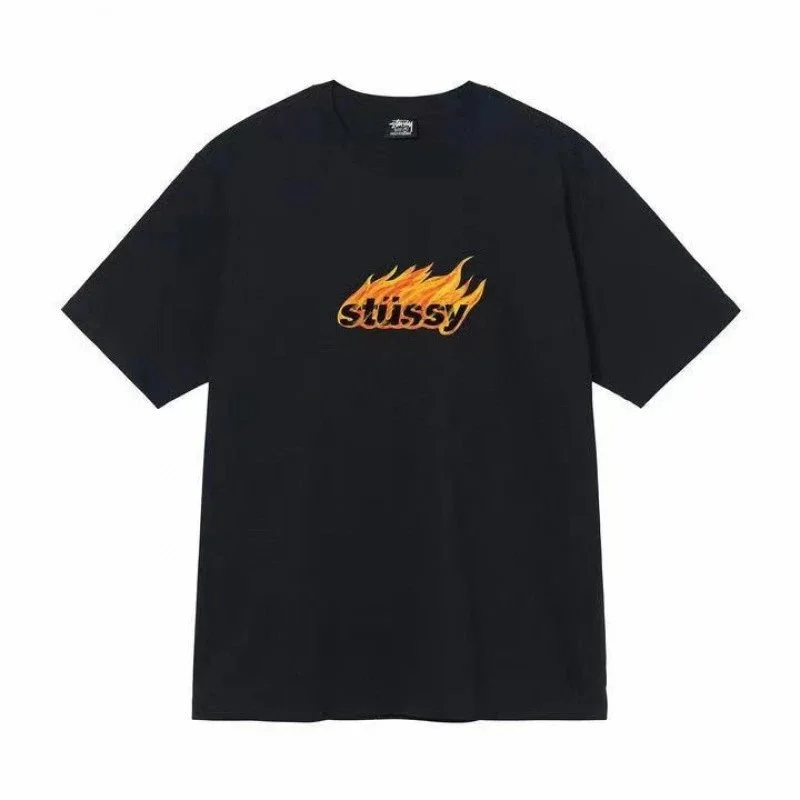 Stussy Stüssy Flames T-Shirt Black Black - 1