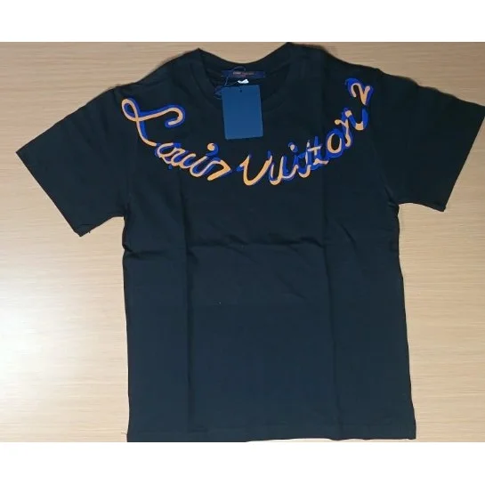 Louis Vuitton Louis Vuitton Multicolor Script Black T-Shirt Black