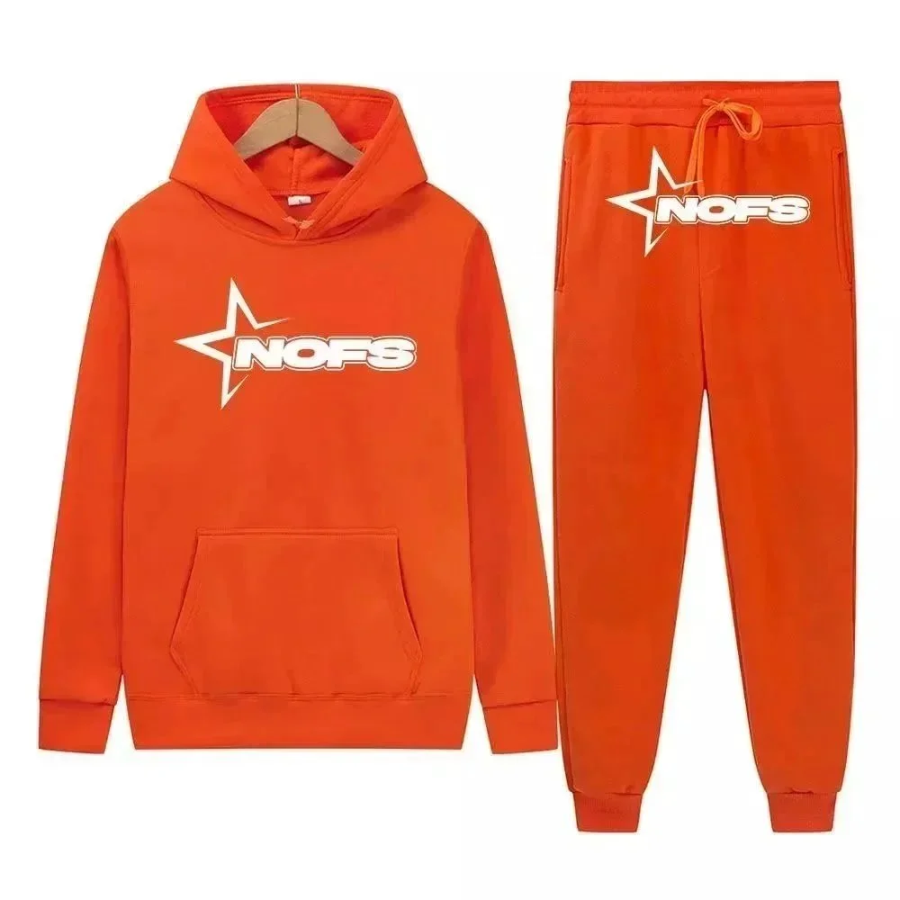 NOFS NOFS Orange Star Hoodie & Pants Set Orange - 1