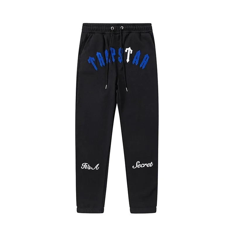 Trapstar Trapstar Black Sweatpants with Blue Logo Black - 1