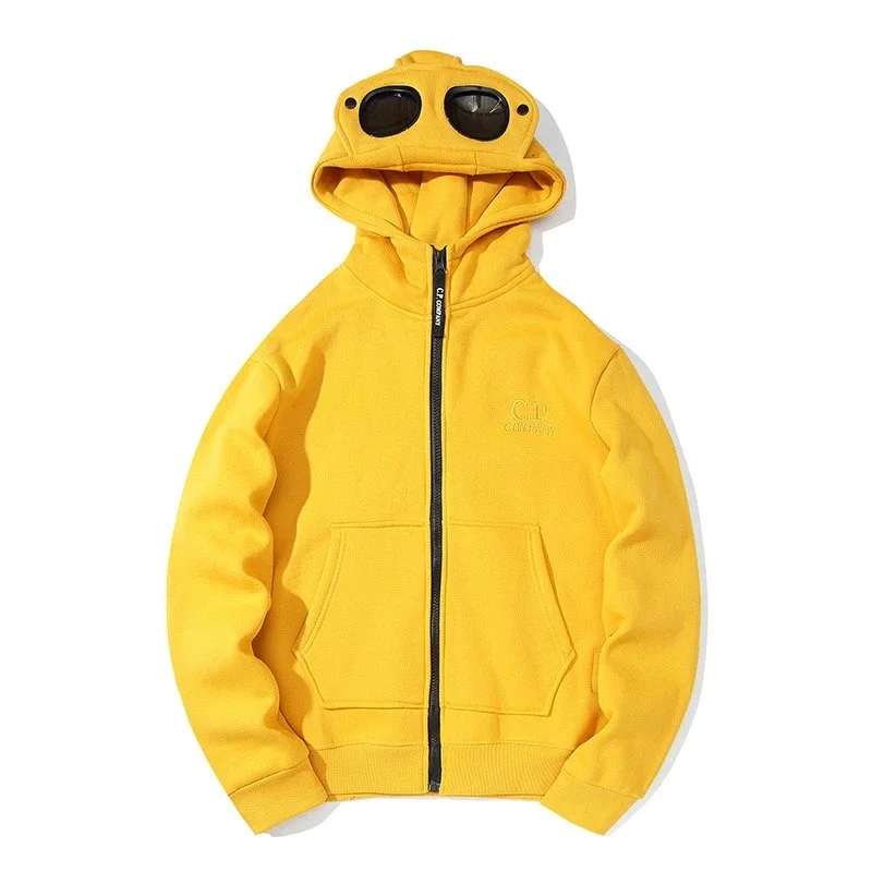 CP Company CP Company Goggle Hoodie Yellow Solid Hoodie Yellow - 1