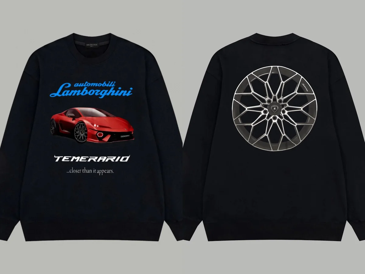 Balenciaga Balenciaga Lamborghini Temerario Black Sweatshirt Black - 1