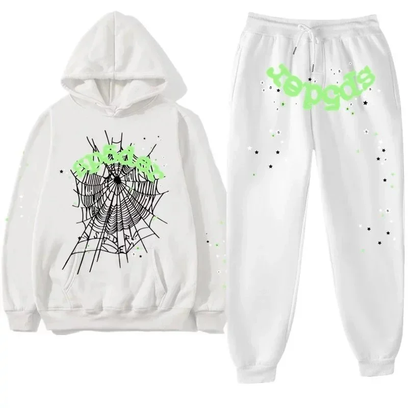 Yeezy Yeezy White/Neon Green Printed Tracksuit White - 1