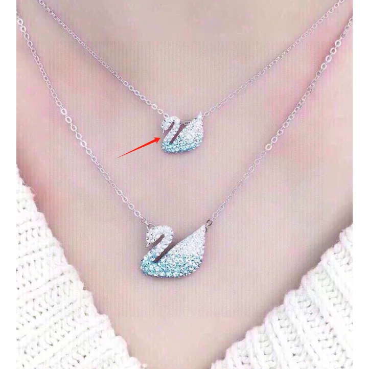 Swarovski Swarovski Swan Crystal Necklace Silver Silver - 1
