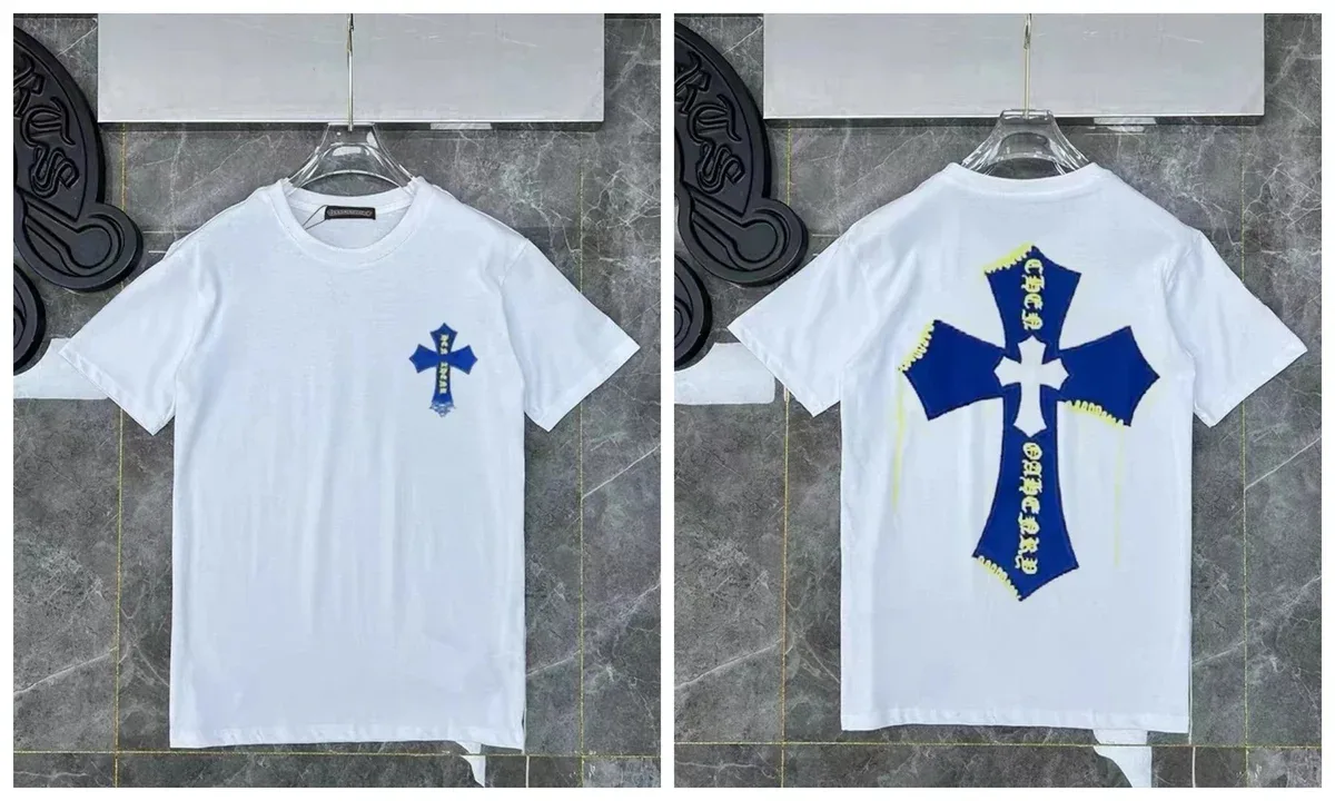 Saint Tears Saint Tears White/Blue Cross T-Shirt White - 1