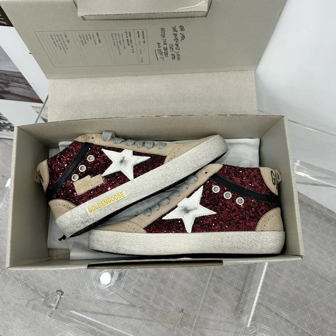 Golden Goose Golden Goose Super-Star Red Glitter Sneakers Red - 1