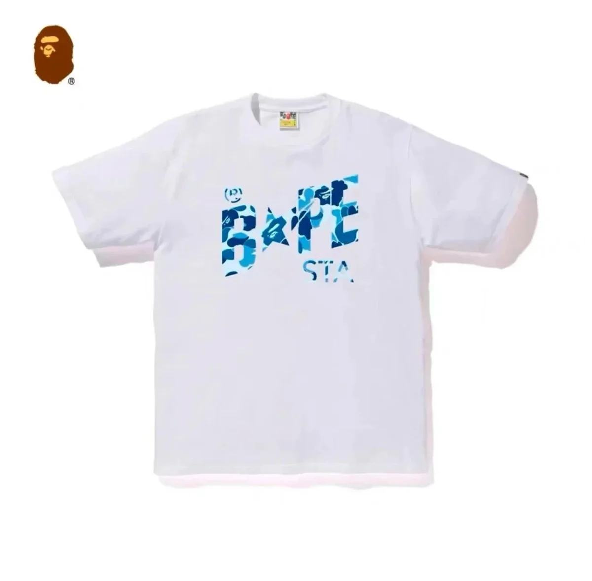 A Bathing Ape A Bathing Ape BAPE STA White/Blue Camo T-Shirt White - 1