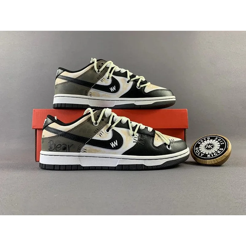 Nike Nike Dunk Low Black/White/Olive Sneakers Multicolor