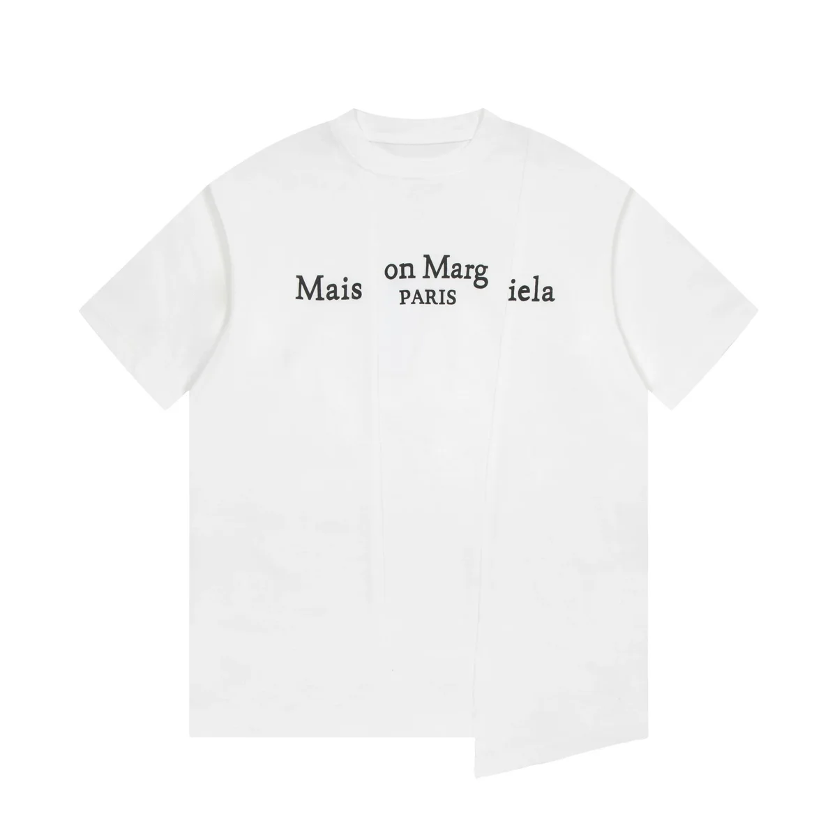 Maison Margiela Maison Margiela White Deconstructed Logo T-Shirt White