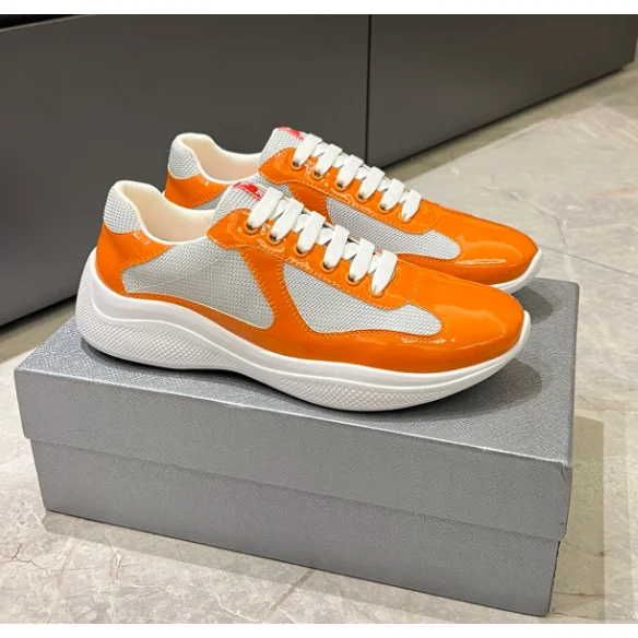Prada Prada Re-Nylon Orange/White Sneakers Orange