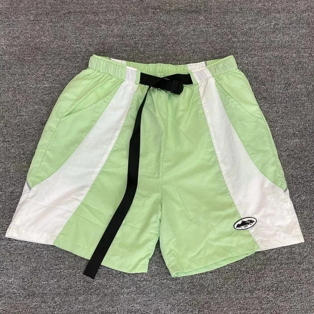 Stone Island Stone Island Mint Green/White Panel Shorts Green