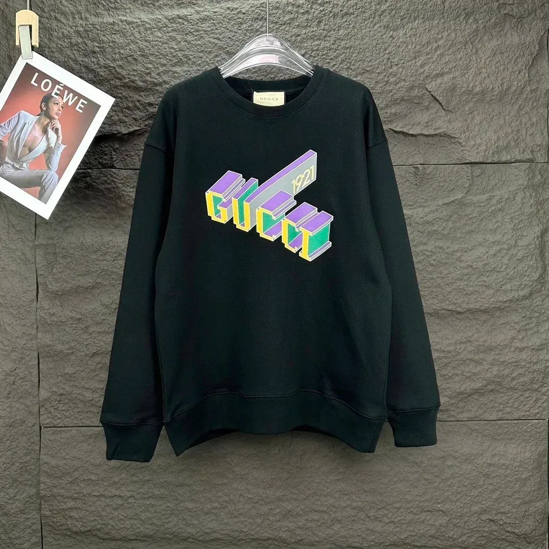 Gucci Gucci Black Multicolor 3D Logo Sweatshirt Black