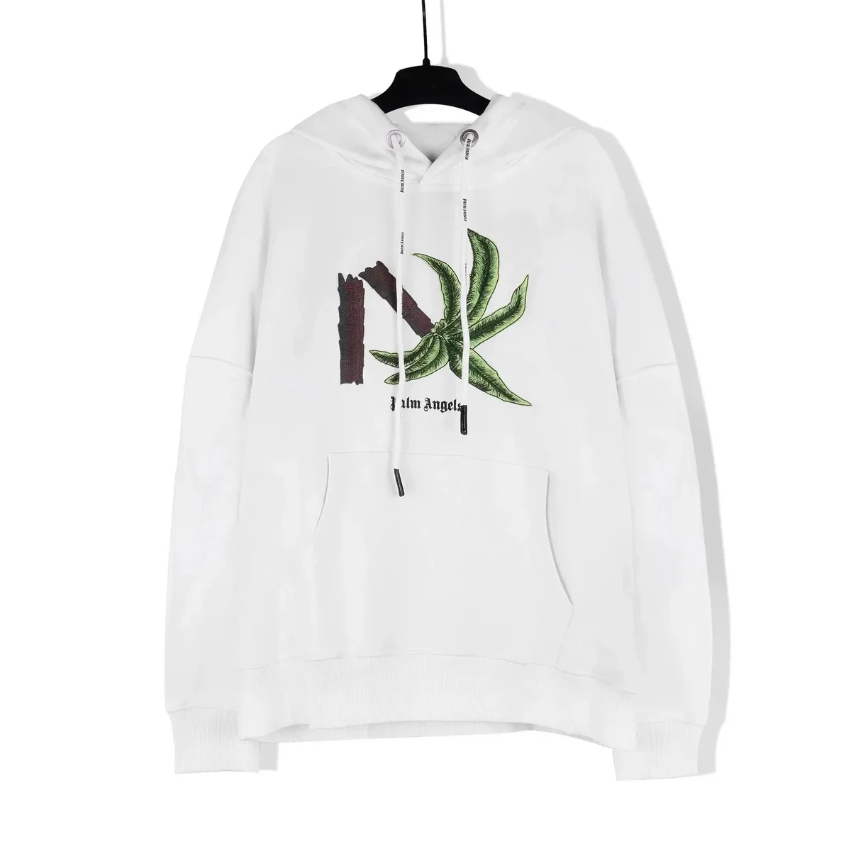 Palm Angels Palm Angels Life is Palm White Hoodie White - 1