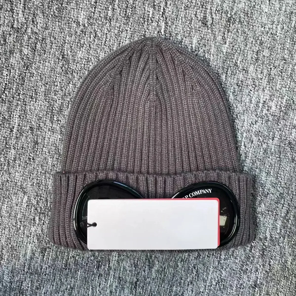 CP Company CP Company Goggle Beanie Grey Headwear Grey - 1