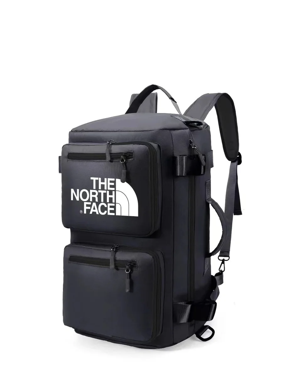 The North Face Black Backpack with Multiple Pockets