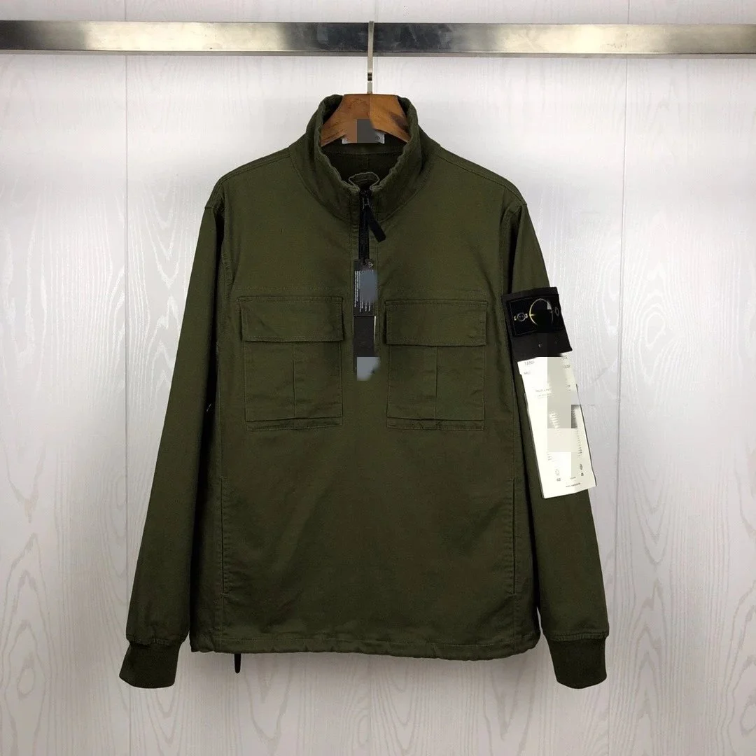 Stone Island Stone Island Shadow Project Military Green Half-Zip Utility Jacket Green