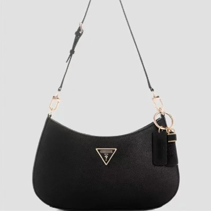 Prada Prada Saffiano Black Hobo Bag Black