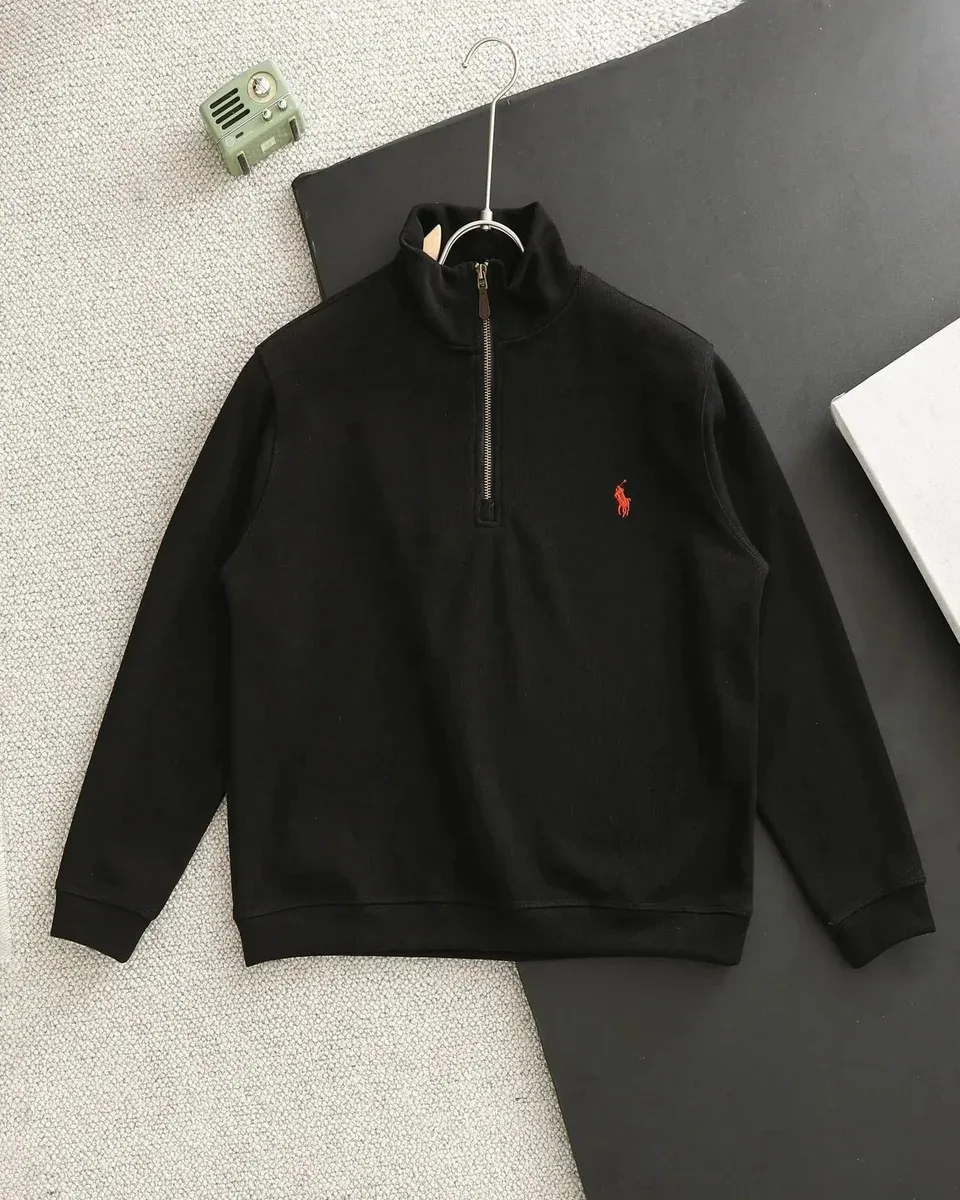 Polo Ralph Lauren Polo Ralph Lauren Quarter-Zip Black Sweatshirt Black - 1