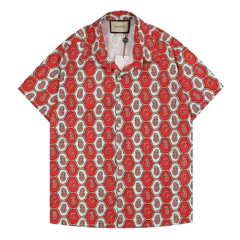 Gucci Gucci Paisley Print Short Sleeve Shirt Red - 1