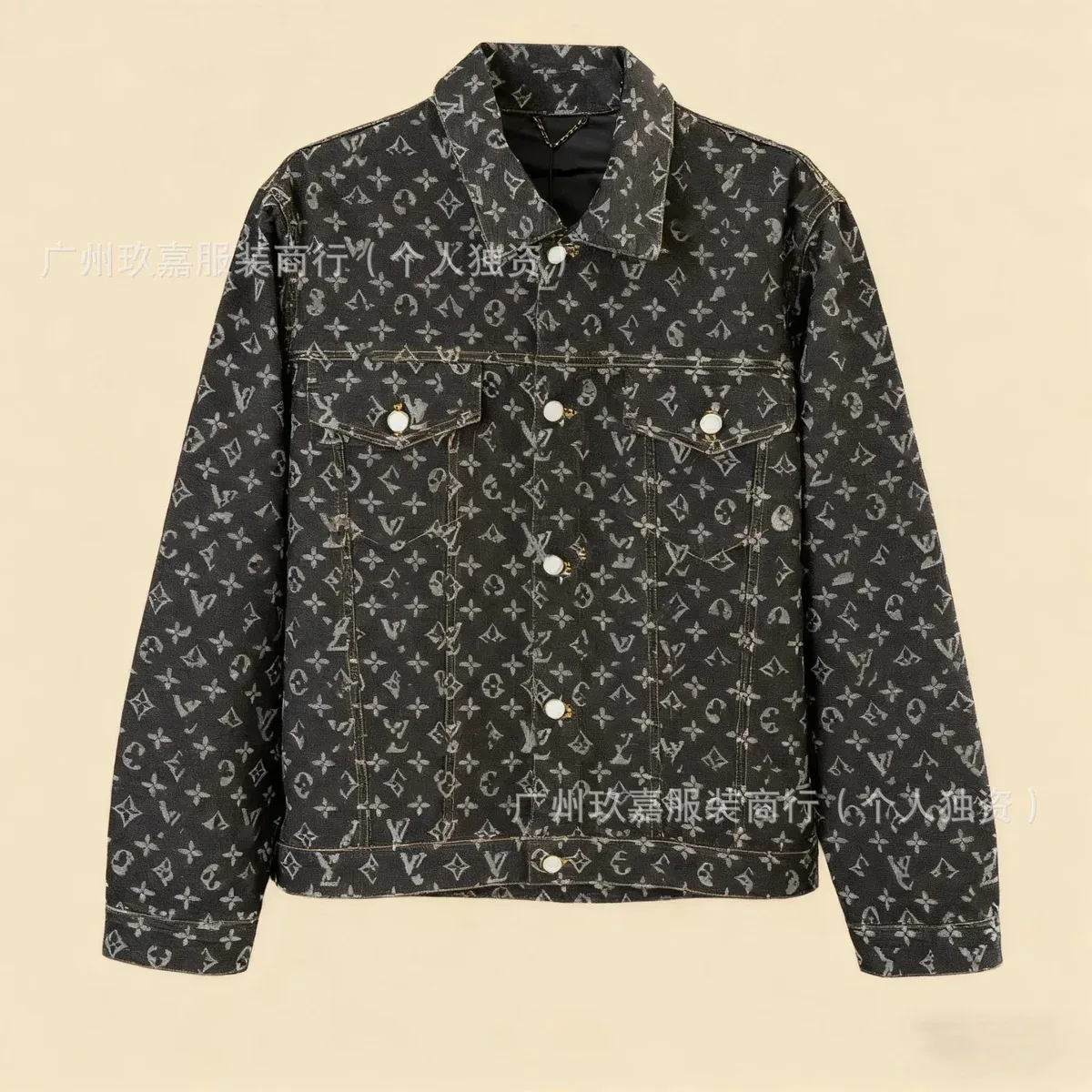 Louis Vuitton Louis Vuitton Monogram Black Denim Jacket Black