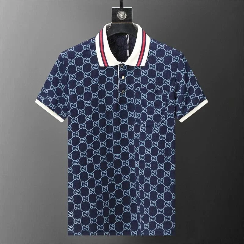 Gucci Gucci GG Monogram Polo Shirt Navy Blue Navy - 1
