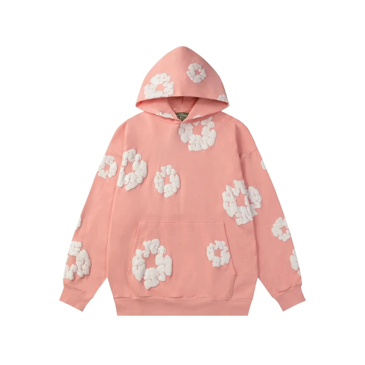 Other Pink/White Abstract Puff Print Hoodie Pink - 1