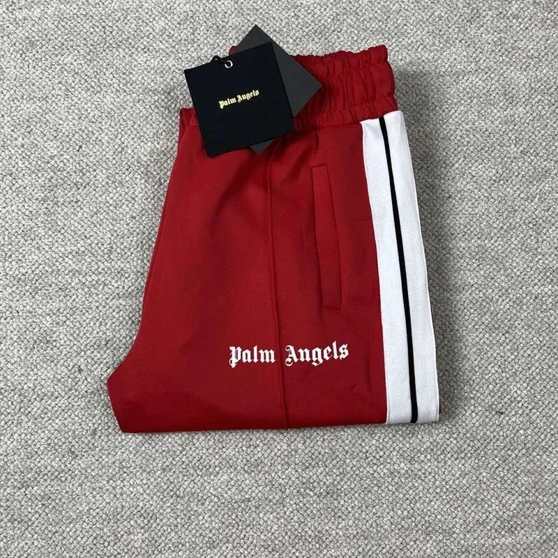 Palm Angels Palm Angels Track Red/White/Black Pants Red - 1
