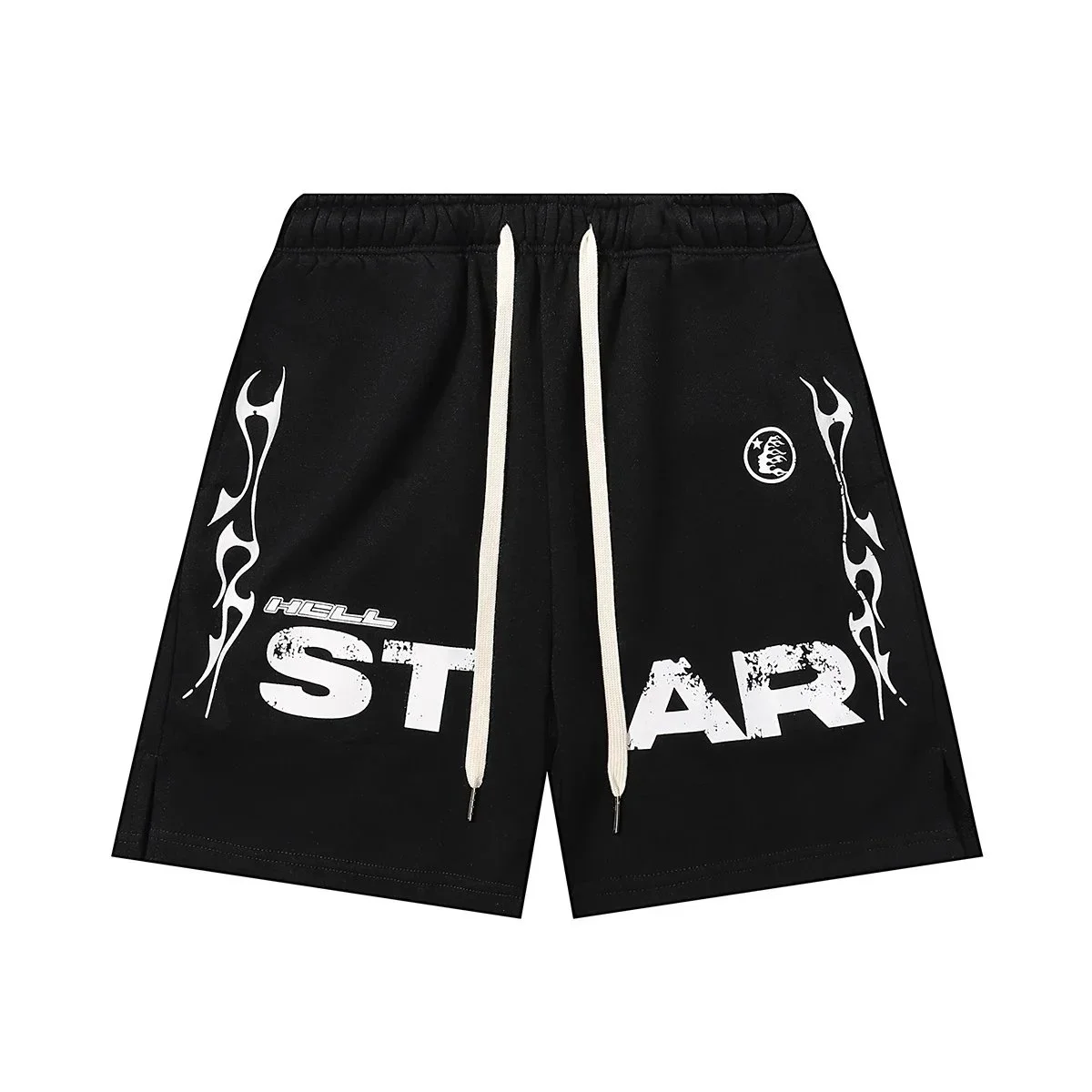 Other Hell Star Black Flame Print Shorts Black - 1