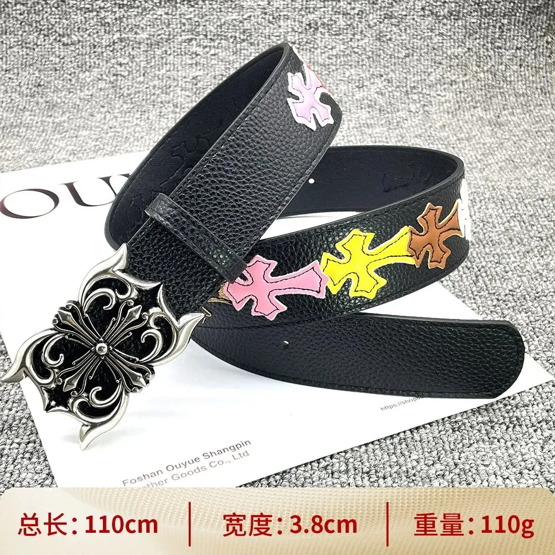 Chrome Hearts Chrome Hearts CH Cross Colorful Cross Belt Black - 1