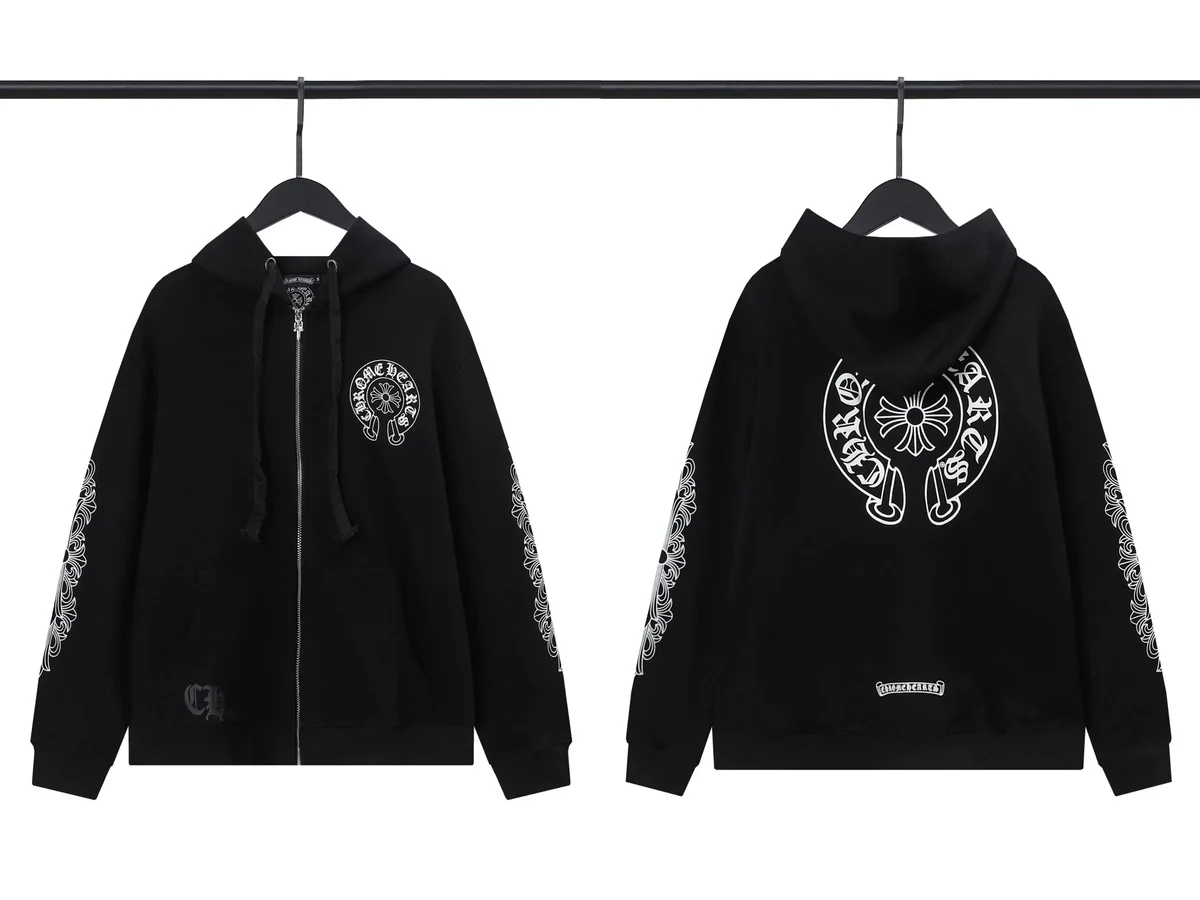 Chrome Hearts Chrome Hearts CH Cross Zip Hoodie Black Black - 1