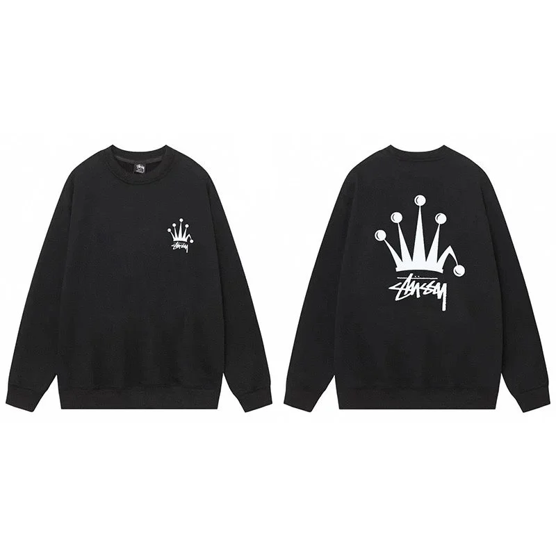 Stussy Stussy Crown Black Hoodie Black - 1