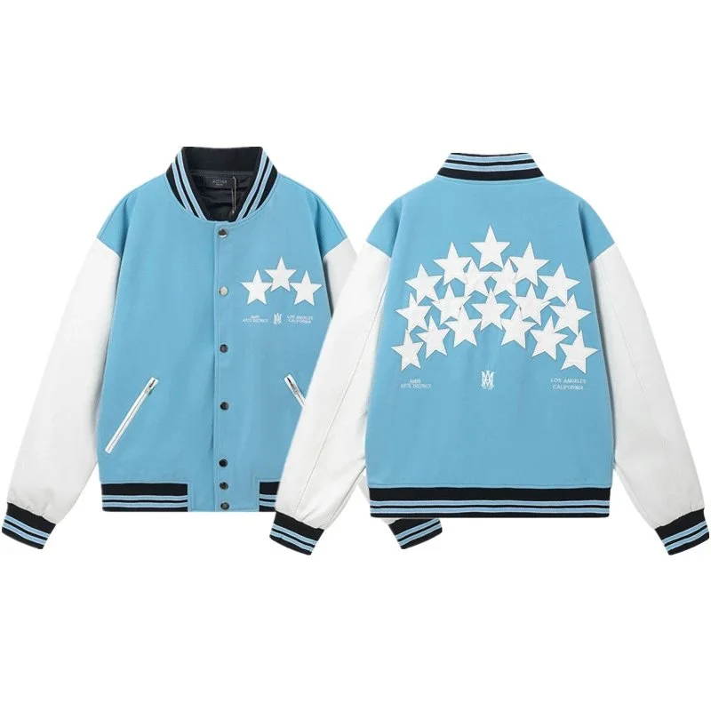 Maison Mihara Yasuhiro Maison Mihara Yasuhiro Sky Blue/White Varsity Jacket Blue - 1