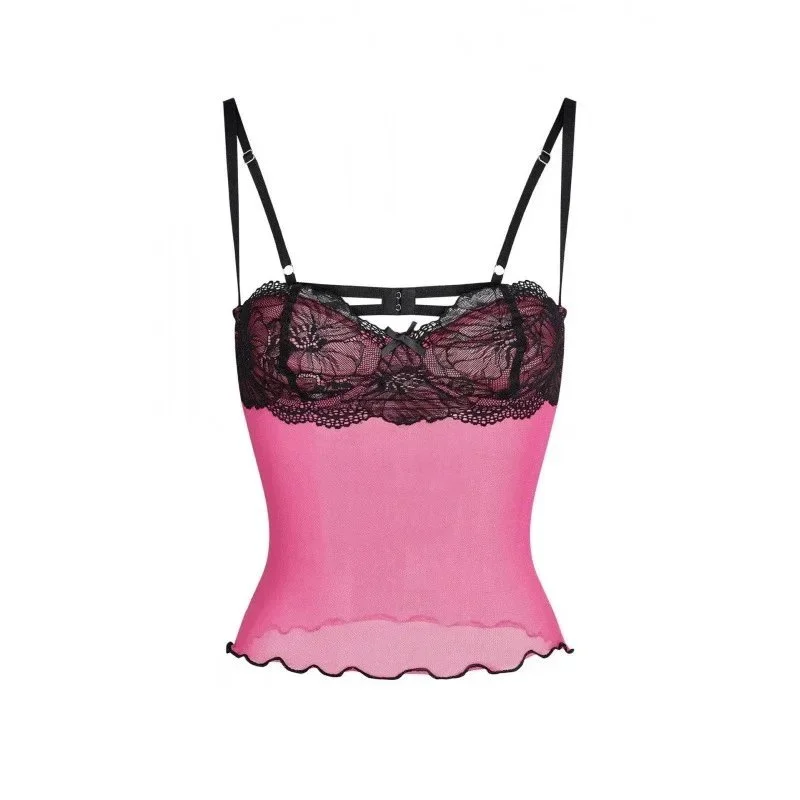 Other Pink Lace Detail Camisole Top Pink - 1