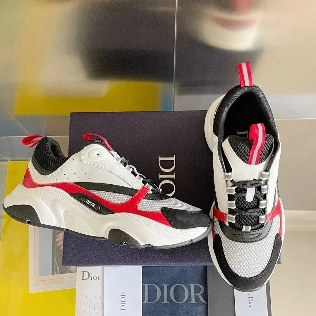 Dior Dior B23 White/Red/Black Chunky Sneakers White
