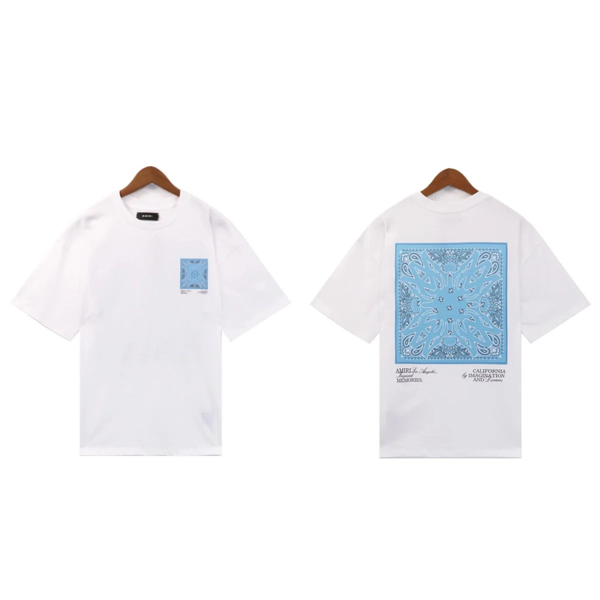 Amiri Amiri White Bandana Print T-Shirt White - 1