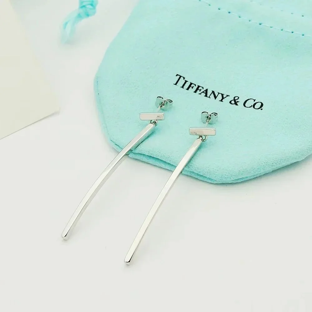Tiffany & Co. Tiffany & Co. Tiffany T Silver Bar Earrings Silver