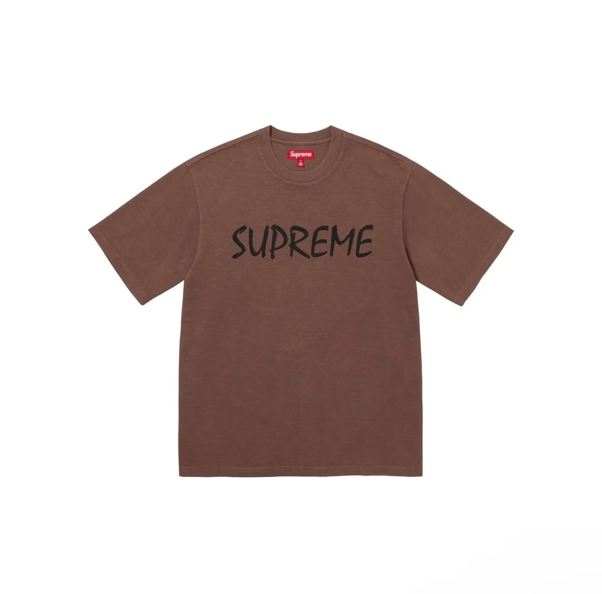 Supreme Supreme Brown Text Logo T-Shirt Brown - 1