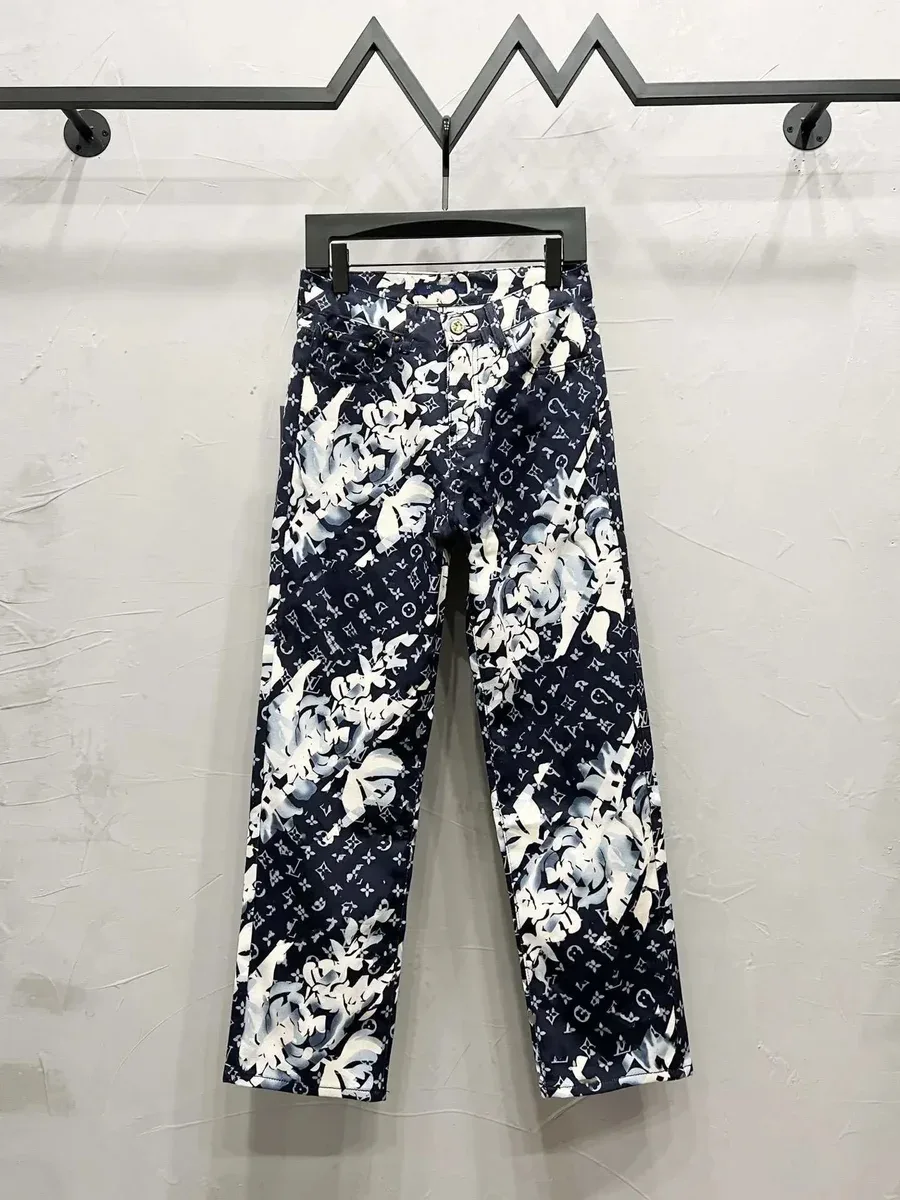Louis Vuitton Louis Vuitton Monogram Floral Trousers Navy/White Floral Navy