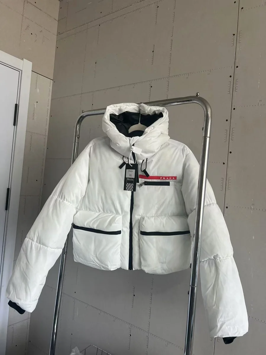 Prada Prada 33 White/Black Puffer Jacket White