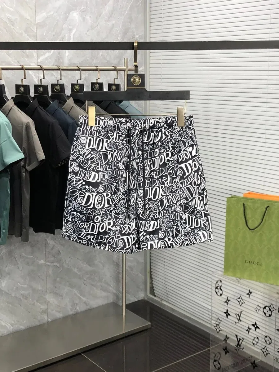 Dior Dior Dior Book Tote Black & White Shorts Black - 1