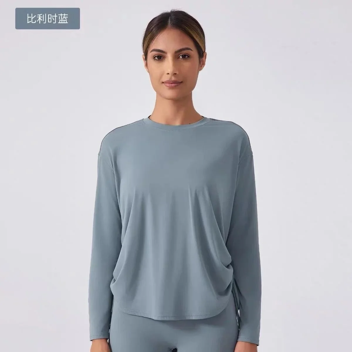 Other Unisex Belgian Blue Long Sleeve Top Blue - 1