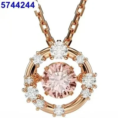 Swarovski Swarovski Tennis Pink Gold Necklace Gold - 1