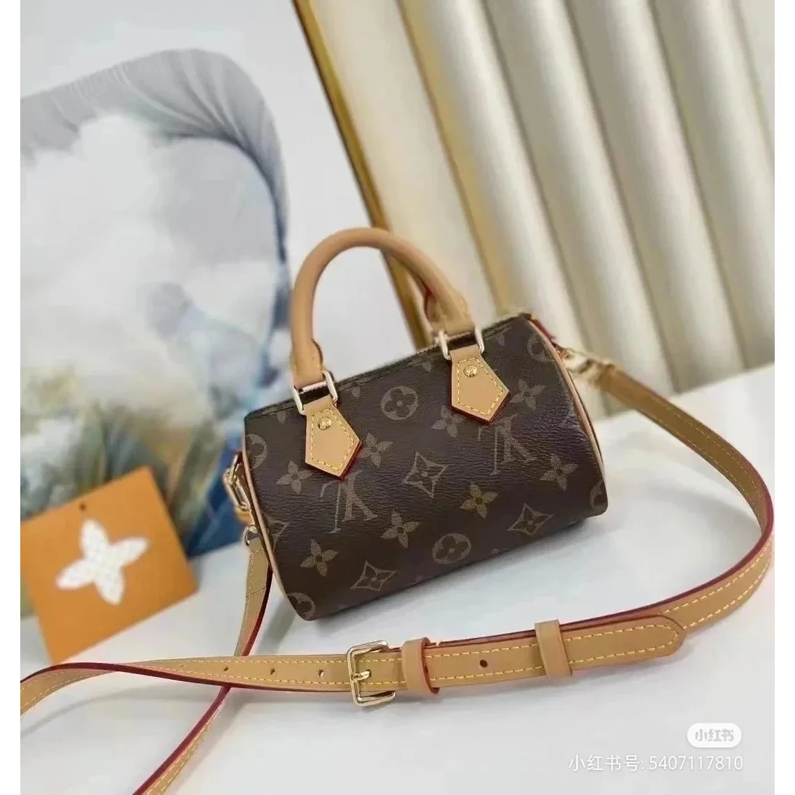 Louis Vuitton Louis Vuitton Speedy Mini Monogram Canvas Bag Brown